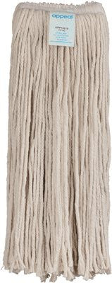 Appeal&reg; Cut-end Cotton Mop Head With 1-inch Headband, 24 Oz., White