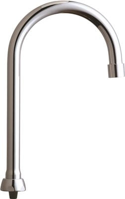 Chicago Faucets Ecast&reg; 5-1-4 In. Gooseneck Spout, 9-3-4 In. Tall, 3-8 In.-18 Npsm Female Thread, 1.5 Gpm Insert, Lead Free