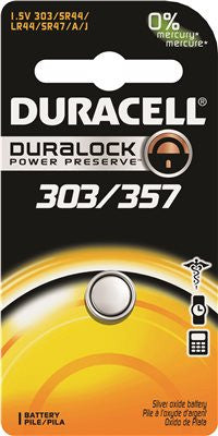 Duracell Coppertop 303-357 Silver Oxide Watch And Electronics Battery