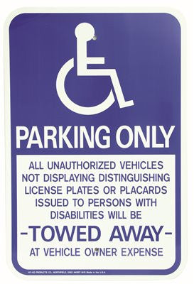 Handicapped Parking Only Sign