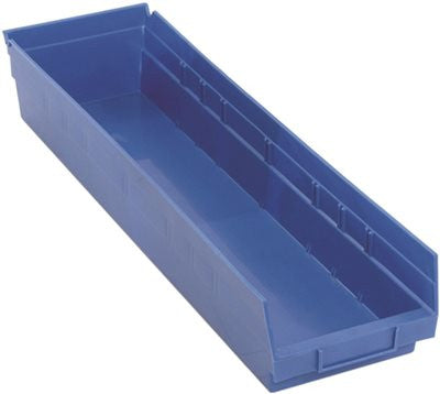 Quantum Storage Systems Economy Shelf Bin, 23-5-8" X 6-5-8" X 4", Blue