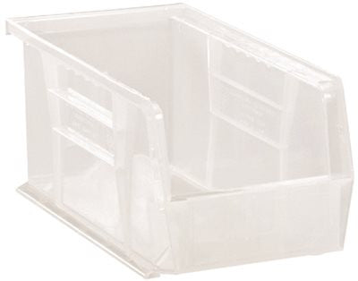 Quantum Storage Systems Stack And Hang Bin, 10-7-8" X 5-1-2" X 5", Clear