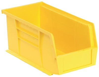 Quantum Storage Systems Stack And Hang Bin, 10-7-8" X 5-1-2" X 5", Yellow