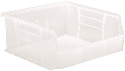 Quantum Storage Systems Stack And Hang Bin, 10-7-8" X 11 X 5", Clear