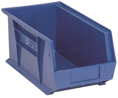 Quantum Storage Systems Stack And Hang Bin, 14-3-4" X 8-1-4" X 7", Blue