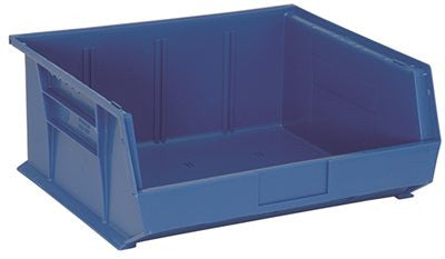 Quantum Storage Systems Stack And Hang Bin, 14-3-4" X 16-1-2" X 7", Blue