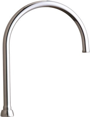 Chicago Faucets&reg; Ecast&reg; Lead-free Rigid Swing Field Convertible Gooseneck Spout, 9-3-4 In. Tall, Chrome