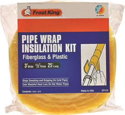 Fiberglass Pipe Insulation 3 In. X 1-2 In.