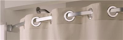 The Arc Curved Shower Bar 60 In. Stainless Steel