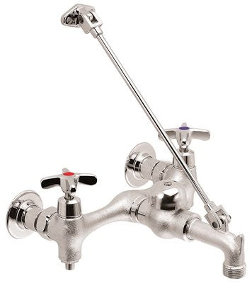 Speakman Commander&reg; Wall Mounted Service Sink Faucet With 8 In. Centers, Polished Chrome