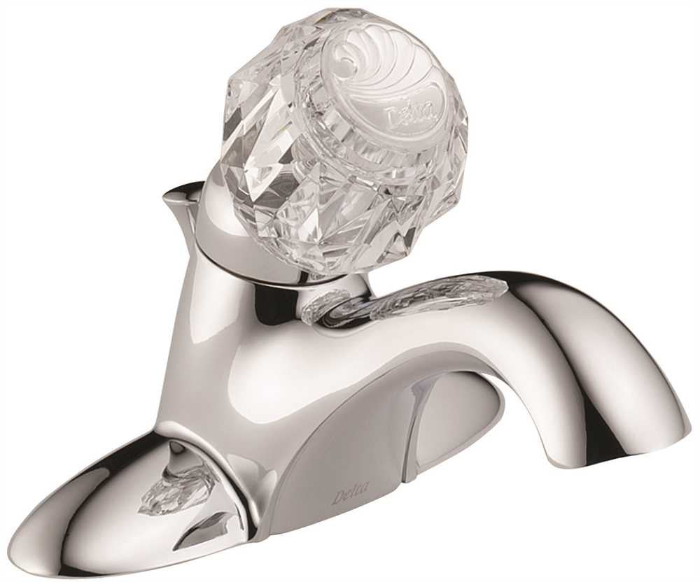 Delta Bathroom Faucet Single Acrylic Handle Lead Free Chrome