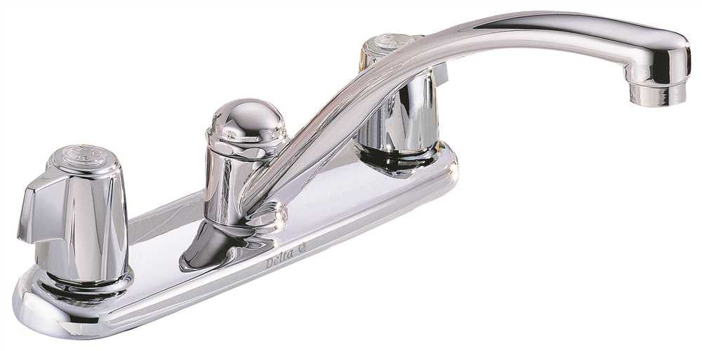 Delta Kitchen Faucet Two Blade Handles Lead Free Chrome