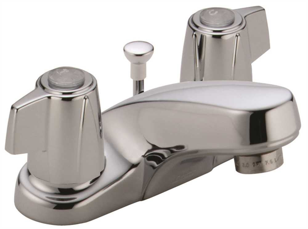 Delta Bathroom Faucet Two Blade Handles Lead Free Chrome With Pop Up