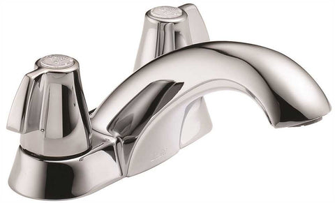 Delta Bathroom Faucet Two Blade Handles Lead Free Chrome Less Pop Up