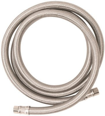 Watts&reg; Ice Maker Connector Supply Line, 1-4" Compression X 1-4" Compression X 60" Long, Stainless Steel