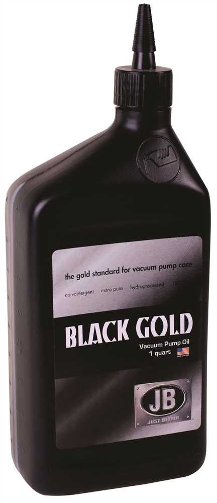 Jb Industries Vacuum Pump Oil, Black Gold, 1 Quart