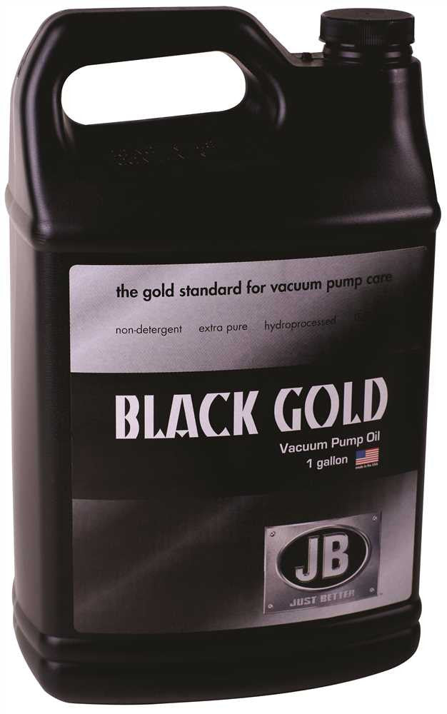 Jb Industries Vacuum Pump Oil, Black Gold, 1 Gallon