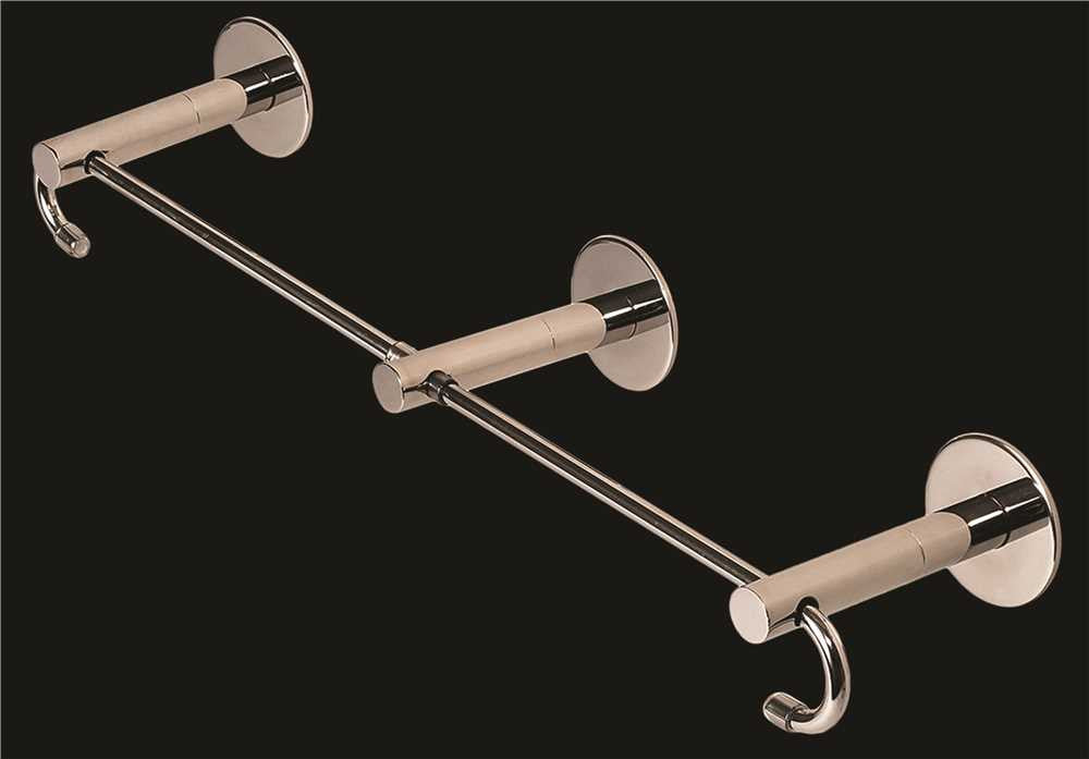 Wingits Modern Elegance&trade; Deco Double Toilet Paper Holder, Polished Stainless Steel