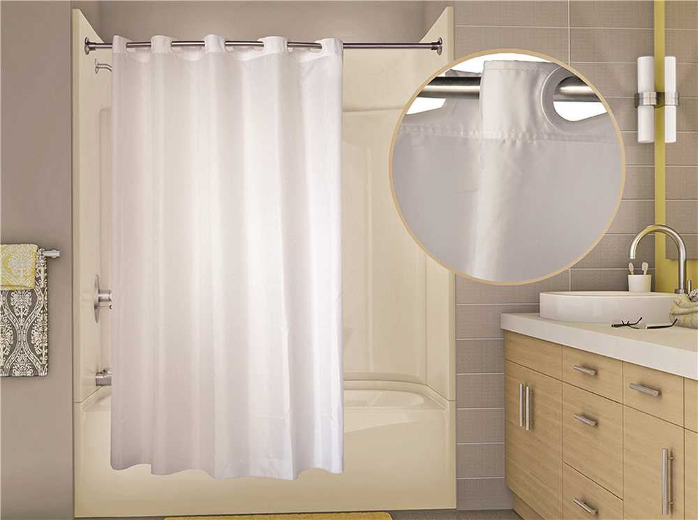 Wingints Prehook&reg; Shower Curtain, 200 Denier Nylon, 71 In. X 74 In., White