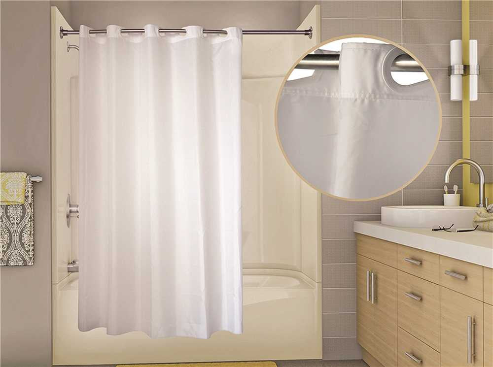 Wingints Prehook&reg; Shower Curtain, 150 Denier Polyester, 71 In. X 74 In., White