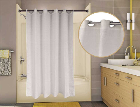 Wingints Prehook&reg; Waffle Plain Shower Curtain, 71 In. X 74 In., White