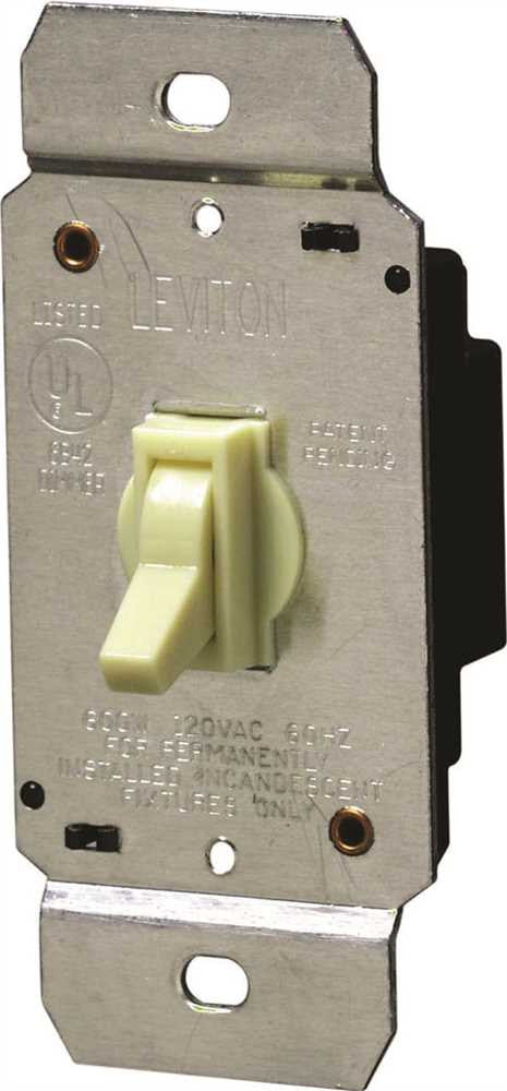 Leviton Toggle Light Dimmer, 600 Watt, 120 Volt, 3 Way, Ivory