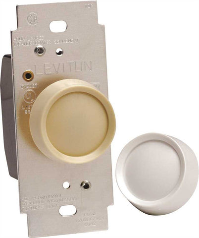 Leviton Rotary Light Dimmer, Push On-off, 600 Watt, 120 Volt, 3 Way