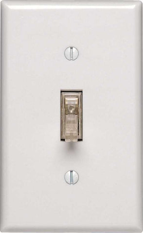 Leviton Toggle Light Dimmer, 600 Watt, 120 Volt, Single Pole And 3 Way, Illuminated, Clear