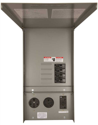 Siemens Power Outlet Panel With Receptacles, Unmetered, Surface Mount, 125 Amp Main Lug, 14-50r, Tt30r, 5-20r2gfi