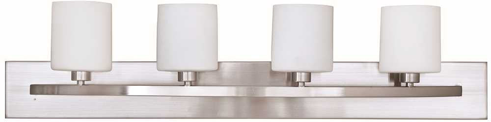 Vanity Fixture 4 Light Brushed Nickel Includes 4 X 40 Watt Halogen G9 Base Lamps