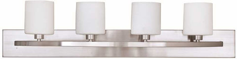 Vanity Fixture 4 Light Brushed Nickel Includes 4 X 40 Watt Halogen G9 Base Lamps