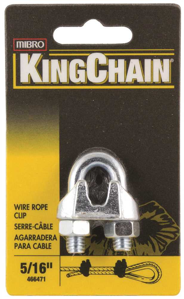 Wire Rope Clip, 5-16 In., 1 Per Card