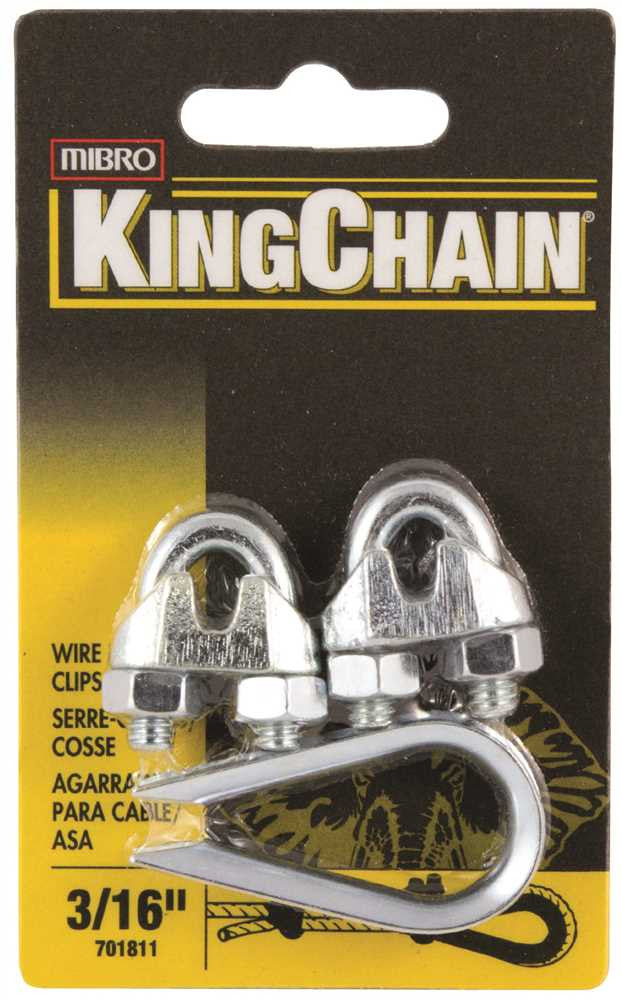 Wire Rope Clips And Thimbles Set, 3-16 In.