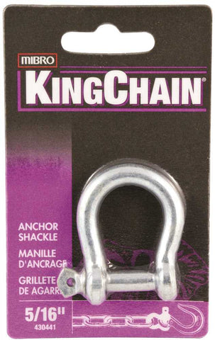 Anchor Shackle, Zinc, 5-16 In., 1 Per Card