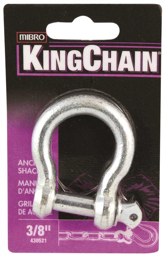 Anchor Shackle, Zinc, 3-8 In., 1 Per Card