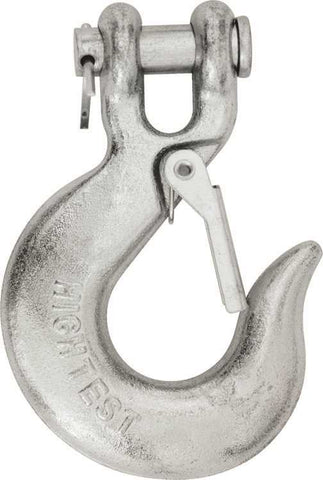 Slip Hook-clevis With Safety Latch, 3-8 In.