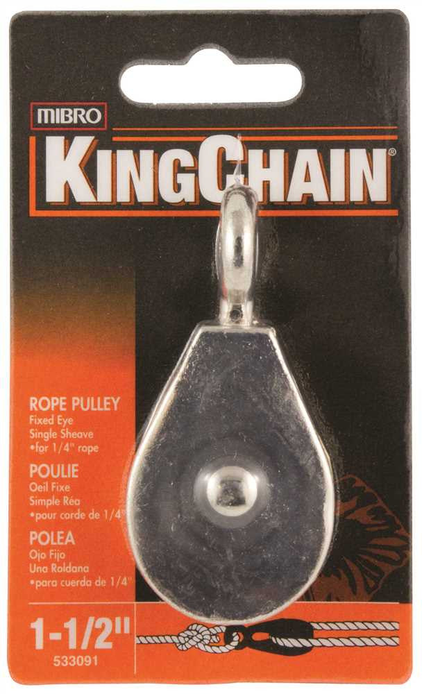 Pulley, Single Sheave With Fixed Eye, Zinc, 1-1-2 In., 1 Per Card