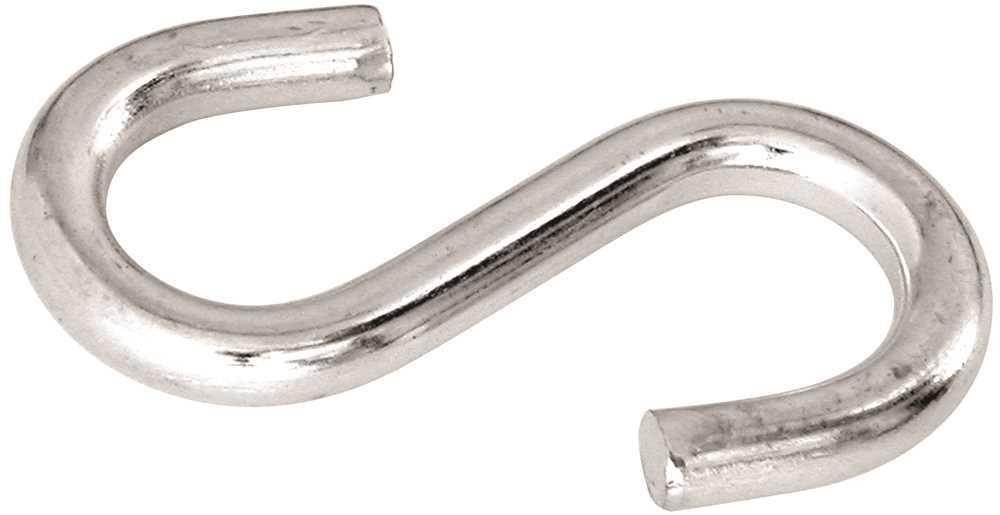 S-hook, Zinc, 3-16 In., 3 Per Card