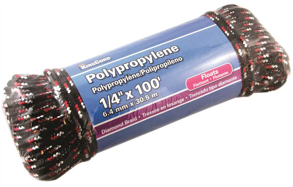 Polypropylene Diamond Braid, 1-4 In. X 100 Ft.