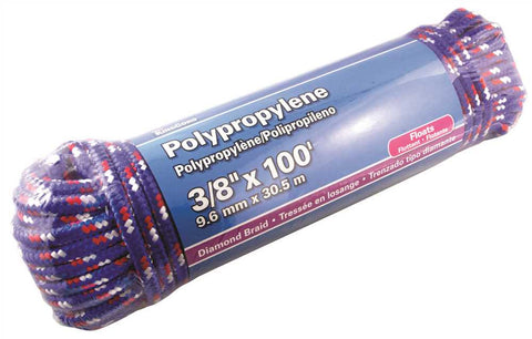 Polypropylene Diamond Braid, 3-8 In. X 100 Ft.