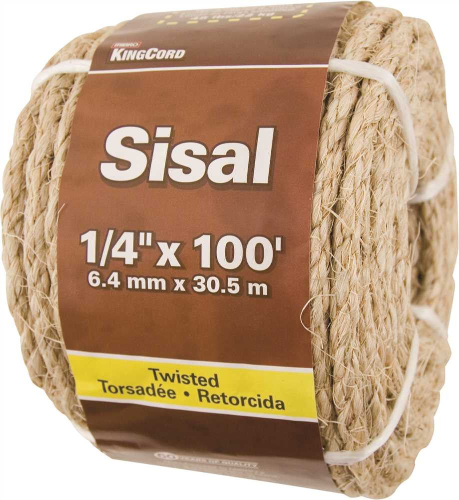 Sisal Twisted, Natural, 1-4 In. X 100 Ft.