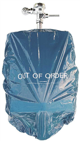 Johnnycovers&trade; "out Of Order" Disposable Urinal Cover, Blue, 3 Per Pack