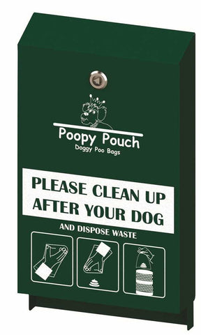 Poopy Pouch Header Pet Waste Station With 10-gallon Trash Can, Hunter Green