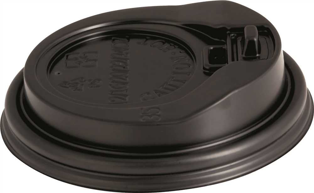 Renown&reg; Hot Cup Lid Black 90mm 1,000 Per Case