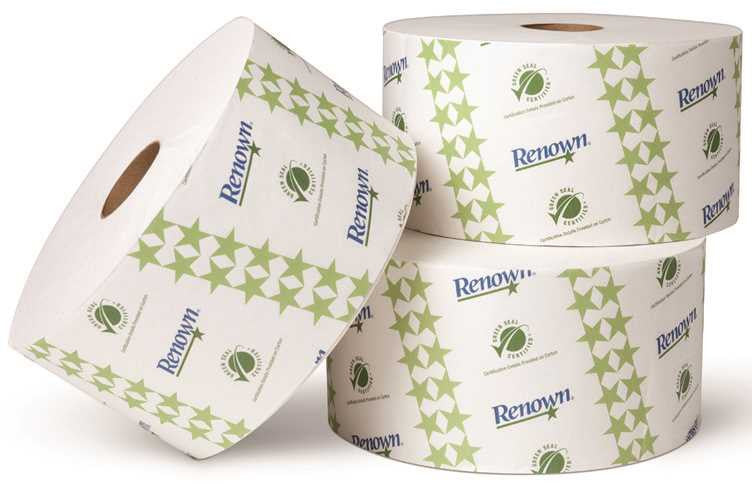 Renown&reg; Controlled-use Bath Tissue With Opticore&reg;, White, 3-3-4x3-1-2 In., 2,000 Sheets Per Roll, 12 Rolls Per Case