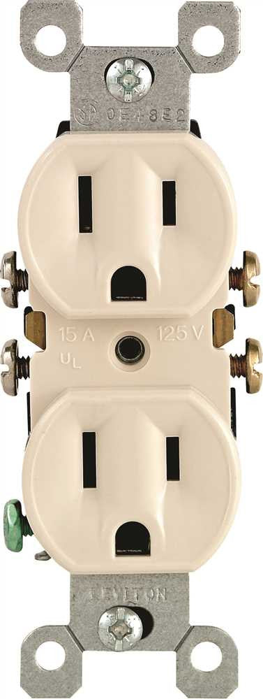 Leviton&reg; 2-pole Residential Grade Duplex Receptacle, Light Almond, Nema 5-15r, 125 Volts, 15 Amps