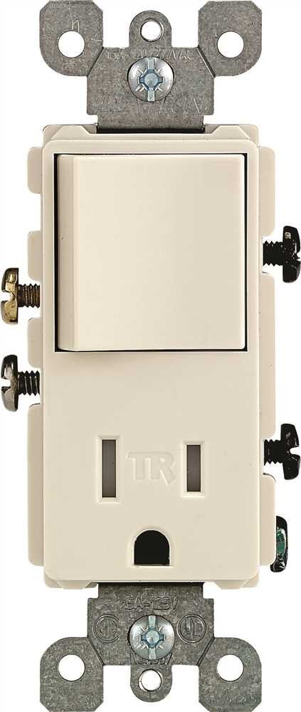 Leviton Decora Tamper-resistant Combination Rocker Style Switch And Receptacle, 120 Volt, 15 Amp, Light Almond