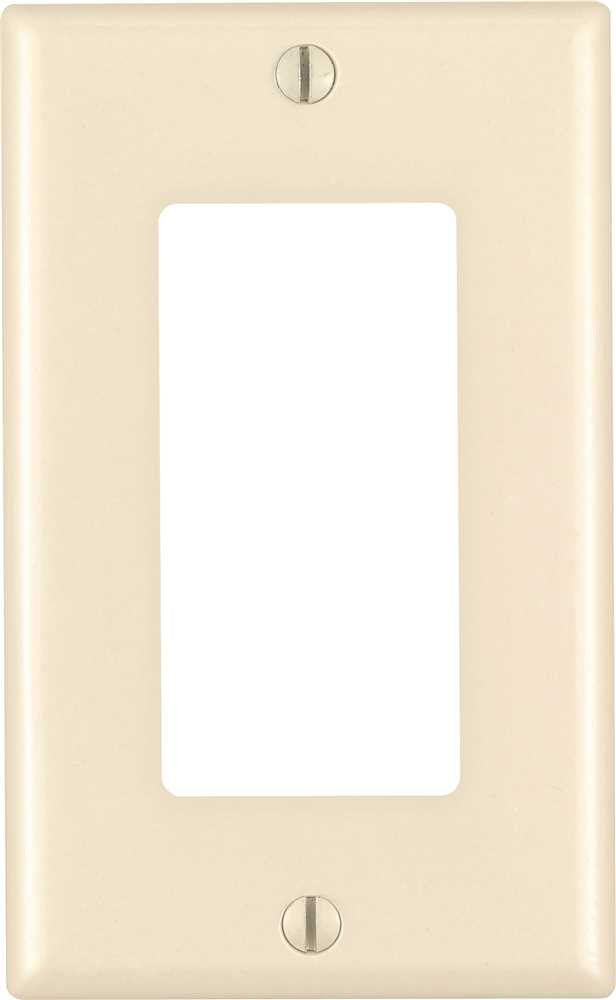 Leviton Decora Rocker Switch Wallplate, 1-gang, Standard, Light Almond