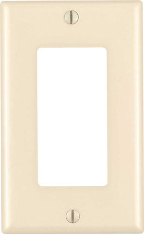 Leviton Decora Rocker Switch Wallplate, 1-gang, Standard, Light Almond