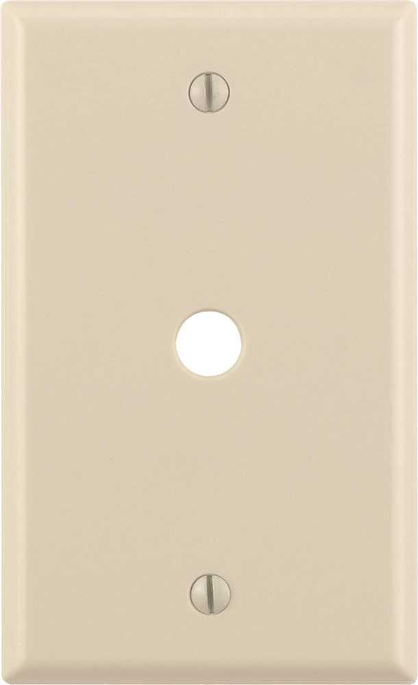 Leviton&reg; Standard 1-gang Coaxial Cable Wall Plate, Light Almond